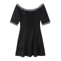 One shoulder slim fit dress with ruffled edges for slimming effect