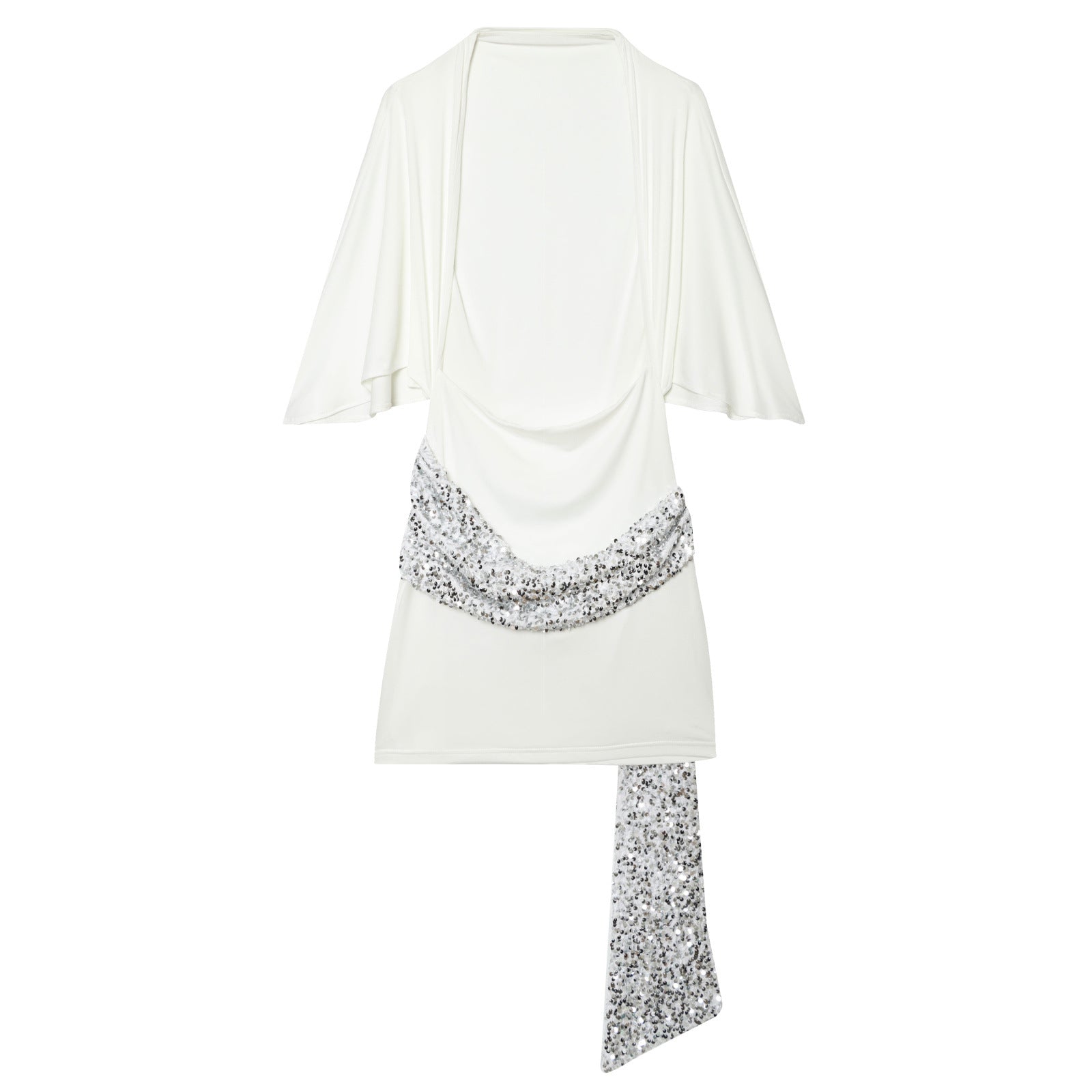 Bead patchwork short dress