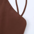 Satin strap wrapped buttocks long skirt