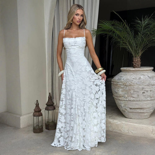 Adriana chiffon backless maxi dress for women