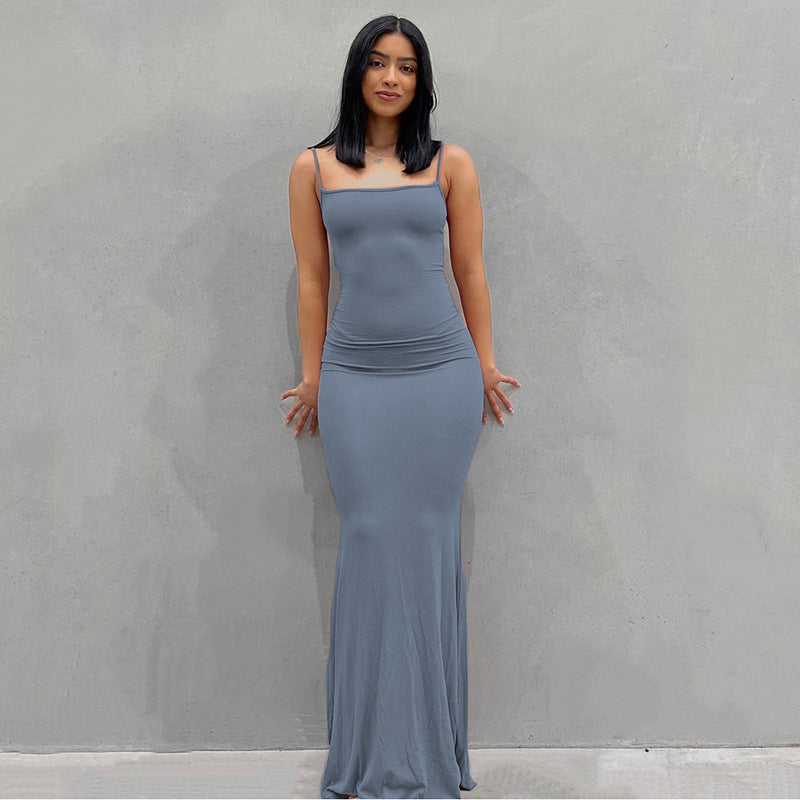 Nora sleeveless A-line maxi dress for women